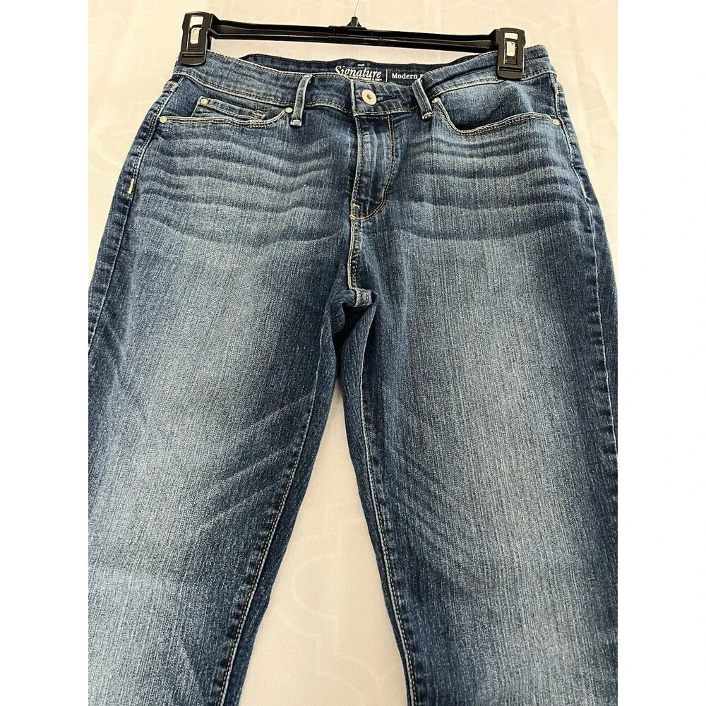 Levi Strauss Signature Modern Bootcut Jeans Denim Medium Wash Women’s 12 Long